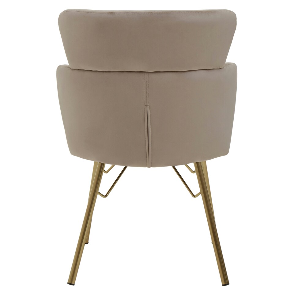 image 1 of Interiors by Premier Mink Velvet Chair, Rustless Velvet Armchair, Easy to Assemble Bedroom Chair, Easy to Clean Outdoor Chair