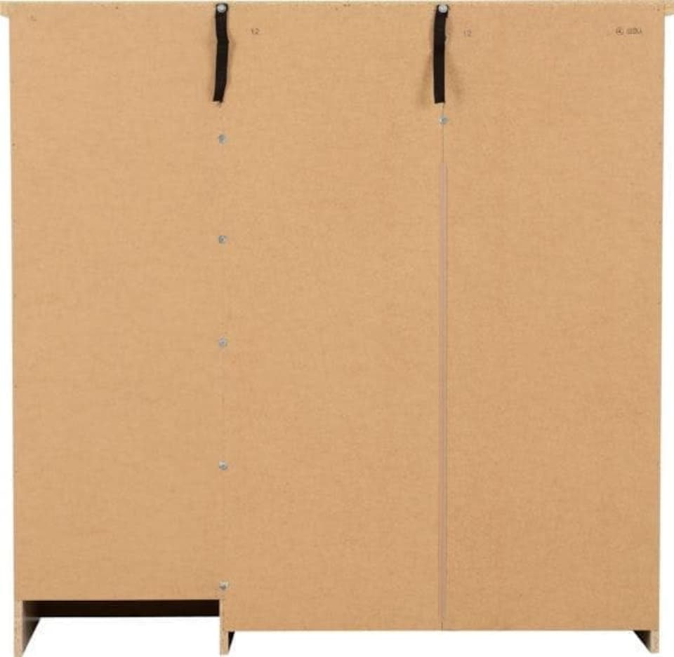 image 1 of Nevada 5 Drawer Low Wardrobe - L46 x W117 x H115 cm - Grey Gloss/Light Oak Effect Veneer