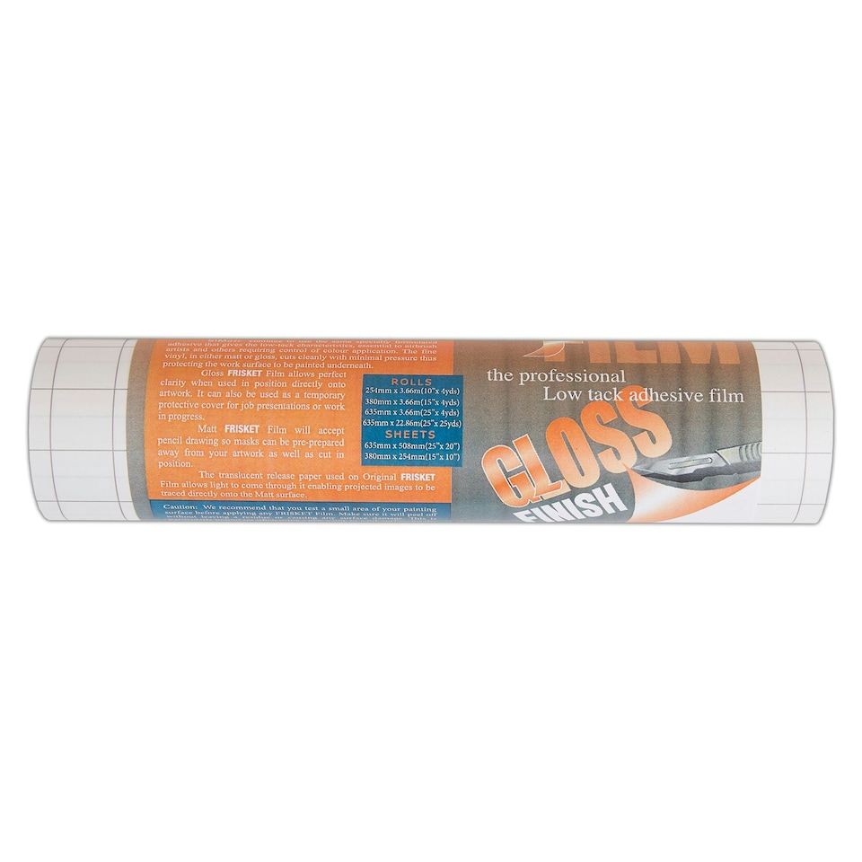 image 1 of Frisket  Low Tack Film Gloss Roll, Clear, 254mm x 3.66m