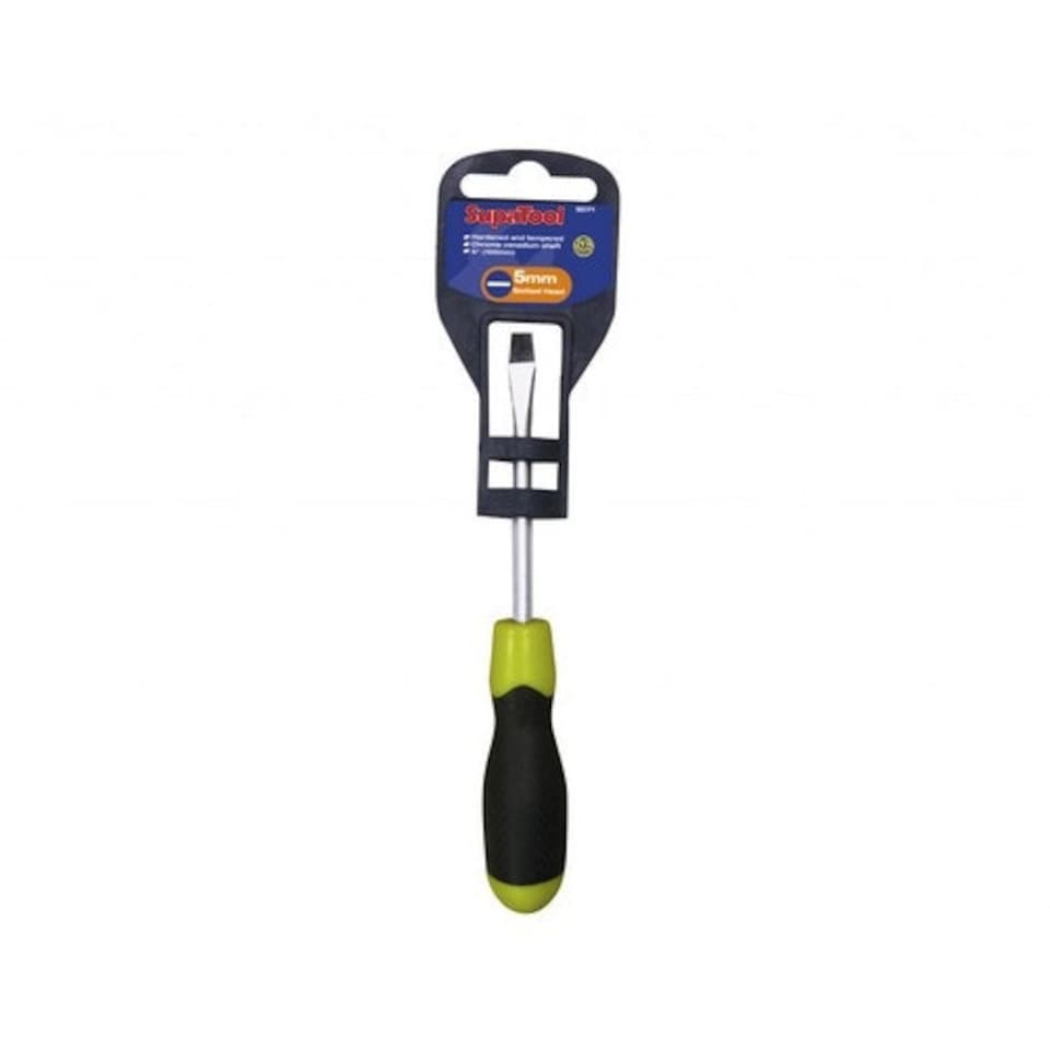 SupaTool Slotted Head Screwdriver - Black/Green - 254mm