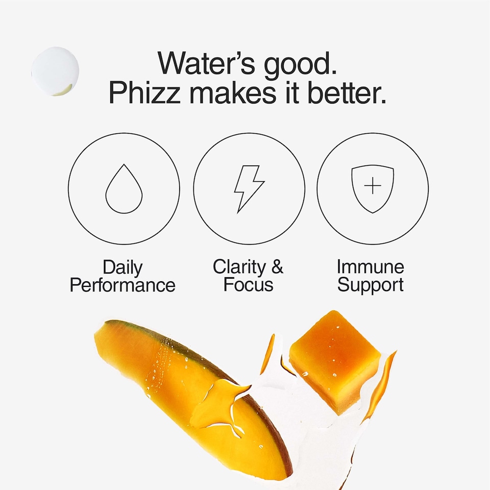 image 1 of Phizz Mango 3-in-1 Hydration, Electrolytes and Vitamins Effervescent (60 Tablets)