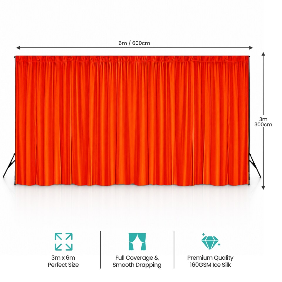 image 1 of 3x6m Spandex Backdrop Photography Background Drapes with Rod Pocket
