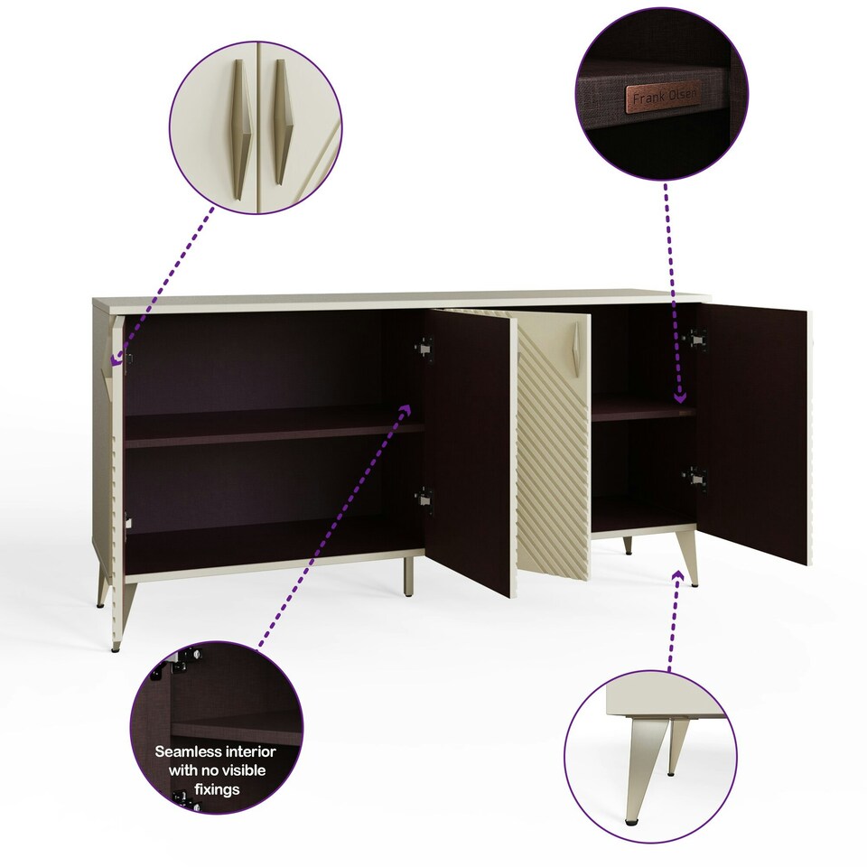 image 1 of Frank Olsen Ava 1500 Tv Cabinet White | White