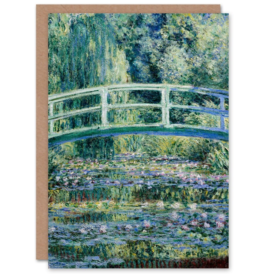 image 1 of Claude Monet Art Card Water Lilies and Japanese Bridge