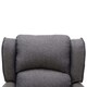 image 4 of Eaton Wing Back Fireside Herringbone Fabric Pushback Recliner Chair (Blue)