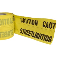 Pegdev Detectable Underground Tape Street Lighting 150mm Yellow 60M