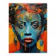image 3 of Contemporary African Woman Palette Knife Black Framed Wall Art Print A4