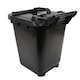 image 3 of Kerbside Compost Caddy with Locking Lid - Black - for Food Waste Recycling (23 Litre) - Plastic Bin with Composting Guide