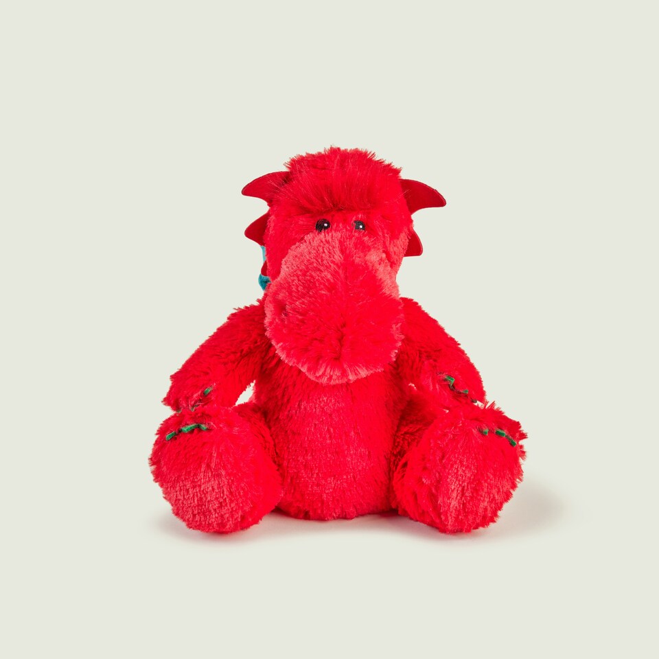 image 1 of Warmies Welsh Red Dragon Microwavable Weighted Teddy