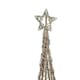 image 2 of Large Led Christmas Tree with Star - Wicker - L40 x W40 x H130 cm - Brown