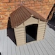 image 9 of Large Plastic Dog Kennel / House in Brown – 86cm x 84cm x 82cm