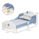 image 7 of HOMCOM Kids Star Balloon Single Bed Frame w/ Guardrails Slats Bedroom Furniture