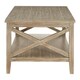 image 3 of Interiors by Premier Winter Melody Coffee Table, Wood Table for Coffee and Outdoor with Bottom Shelf, Pine Wood & MDF Tea Table Cream