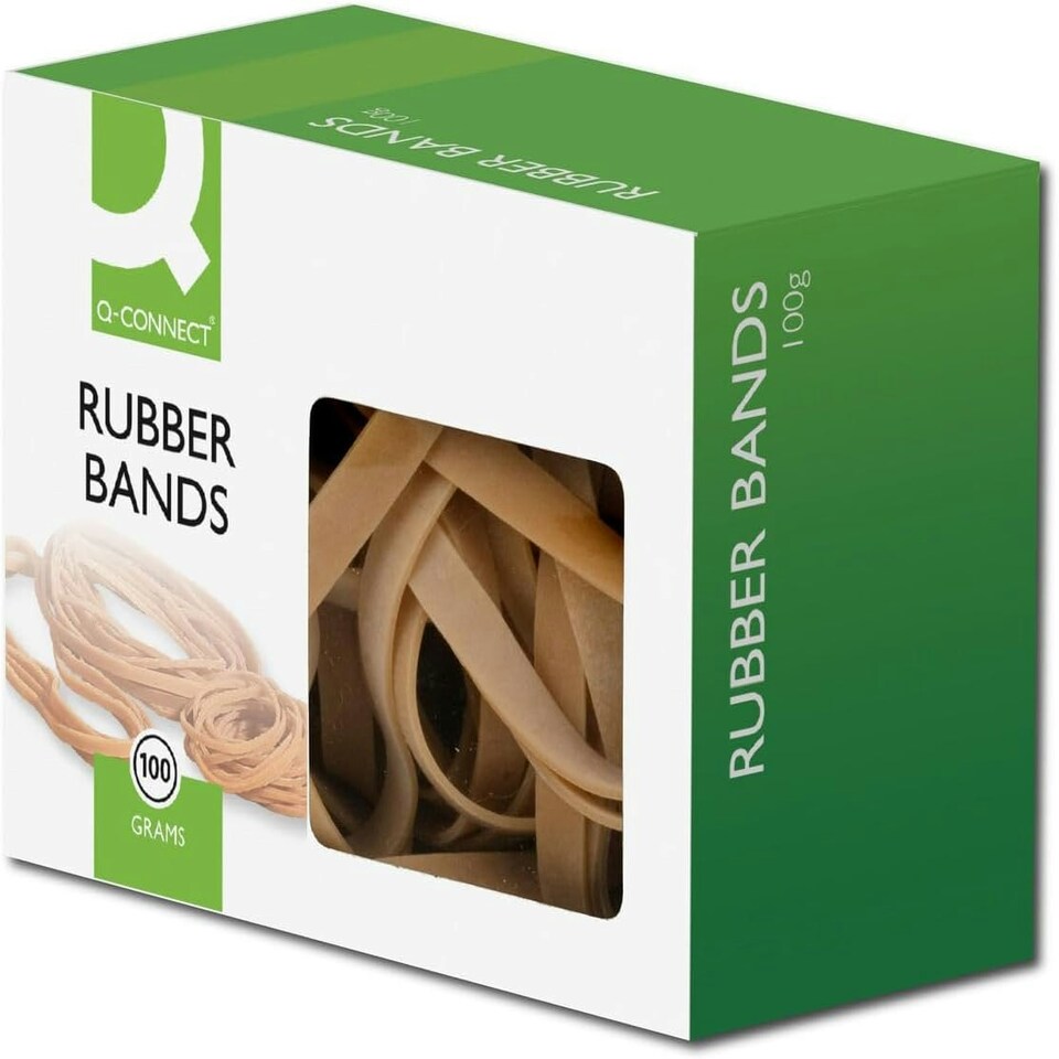 100g Assorted Size Rubber Bands Tesco Groceries