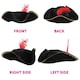 image 5 of Highway Man Costume - Gold Trim Feather Tricorn Hat, Nose & Mask Black | One Size