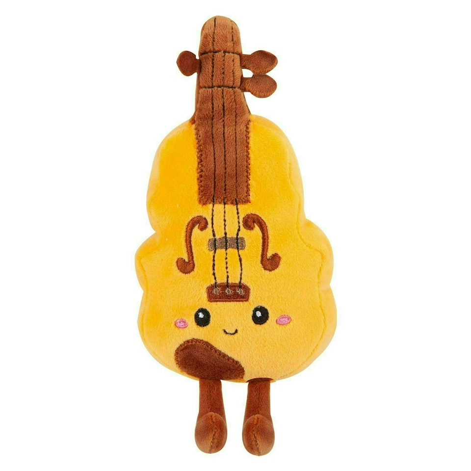 image 1 of Violin Soft Toy Cute Plushie Huggable Cuddly Stuffed Toy 16cm Yellow