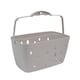 image 8 of JVL Grey Peg Basket with 48 Plastic Clip Clothes Pegs, Assorted Colours