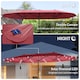 image 3 of Outsunny 4.4m DoubleSided Sun Umbrella Garden Parasol Patio Sun Shade Outdoor with LED Solar Light, NO BASE INCLUDED, Wine Red