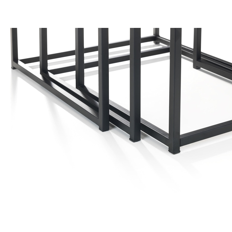 image 1 of Harstad Concrete Nest Of 3 Tables in Concrete and Black