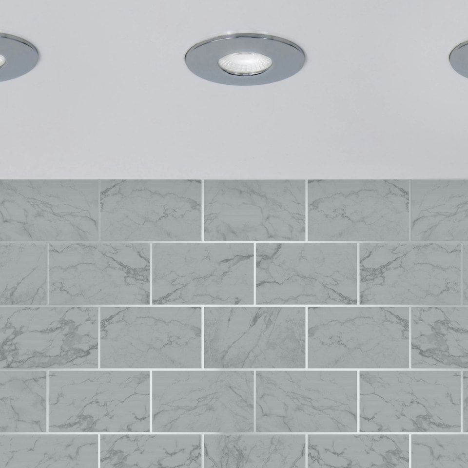 image 1 of BHS Nate LED Fixed Fire Rated IP65 Recessed Spotlight | Silver | Chrome | 1