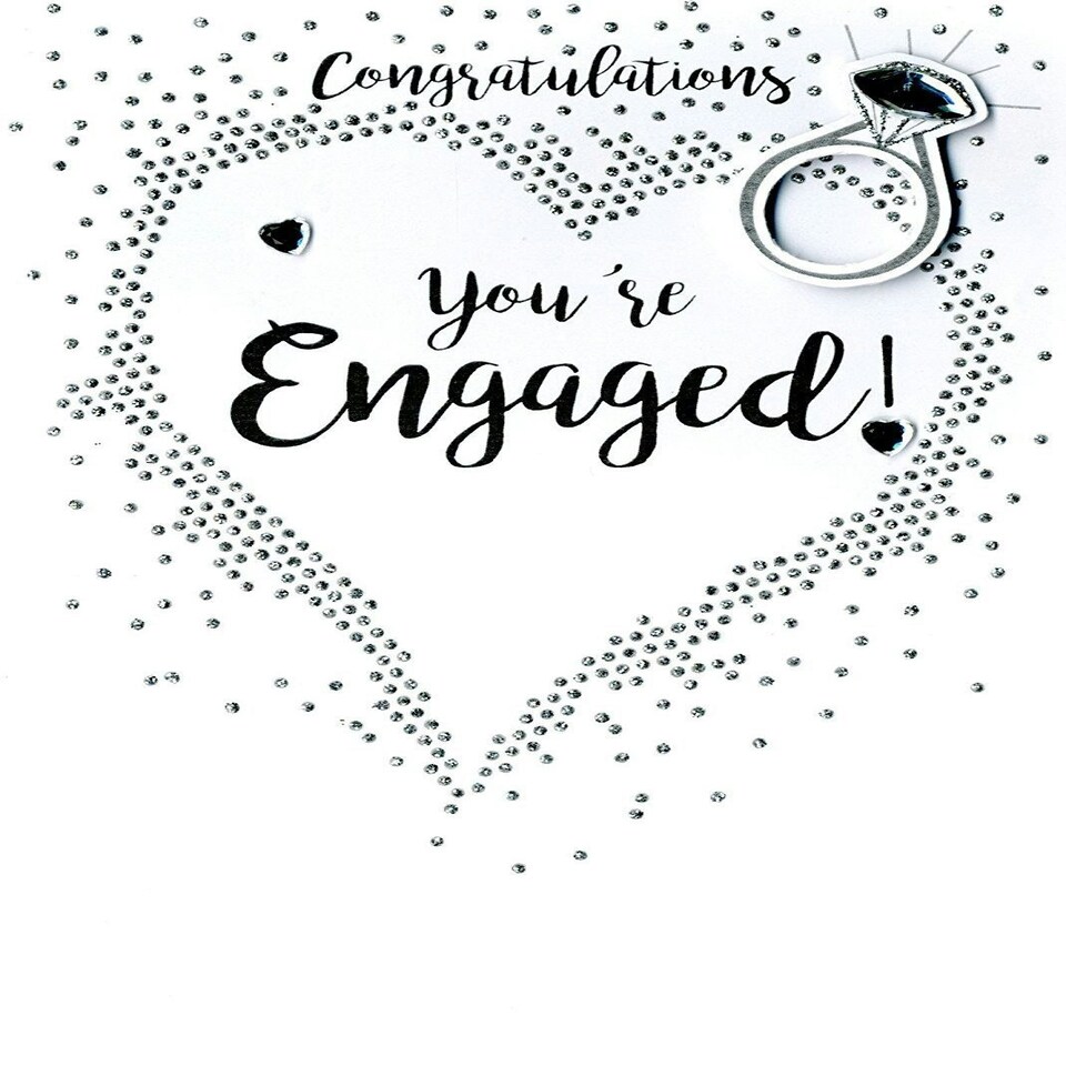 image 1 of You're Engaged Engagement Greeting Card Second Nature Just To Say Cards