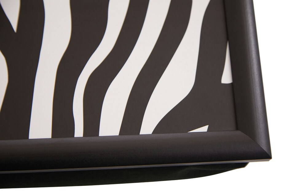 image 1 of Interiors by Premier Stylish Mono Zebra Lap Tray With Ipad Holder, Cushioned Base Tray For Bedroom, Raised Rim Kitchen Tray | Black