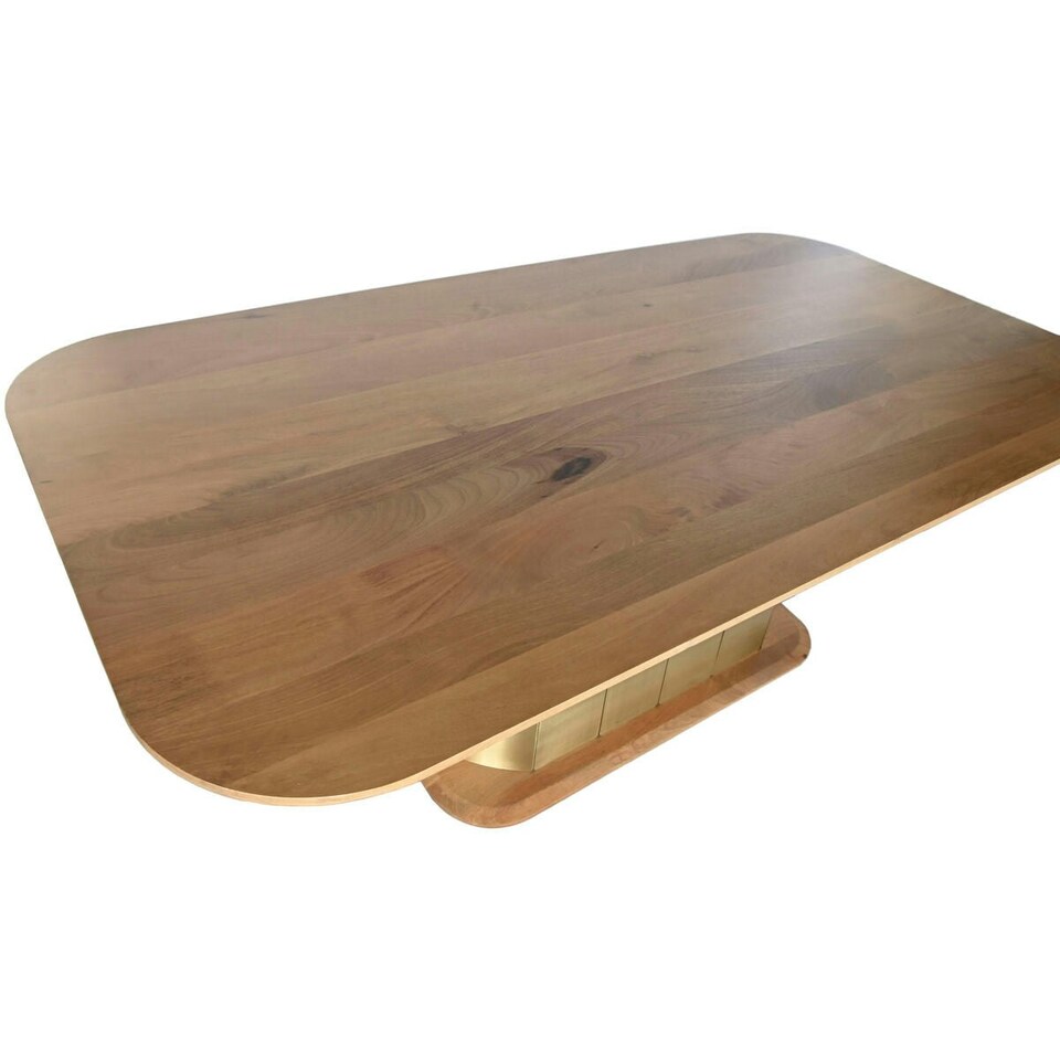image 1 of Dining Table Home ESPRIT Golden Brass Mango wood 210 x 110 x 76 cm N/A