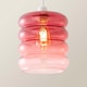 image 4 of ValueLights Giselle Berry Ombre Stacked Glass Easy Fit Shade | Pink