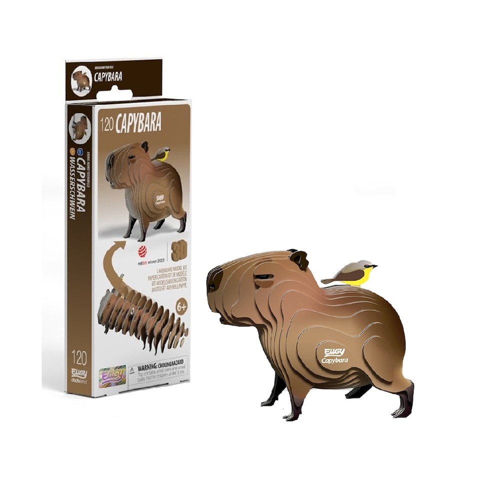 image 1 of Eugy Capybara 120 3D Model Craft Kit