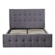image 1 of Ottoman Storage Bed grey 4ft small double velvet cushioned bedroom