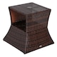 image 8 of Outsunny Rattan Wicker Tea Coffee Table w/ Umbrella Hole Storage Space Brown