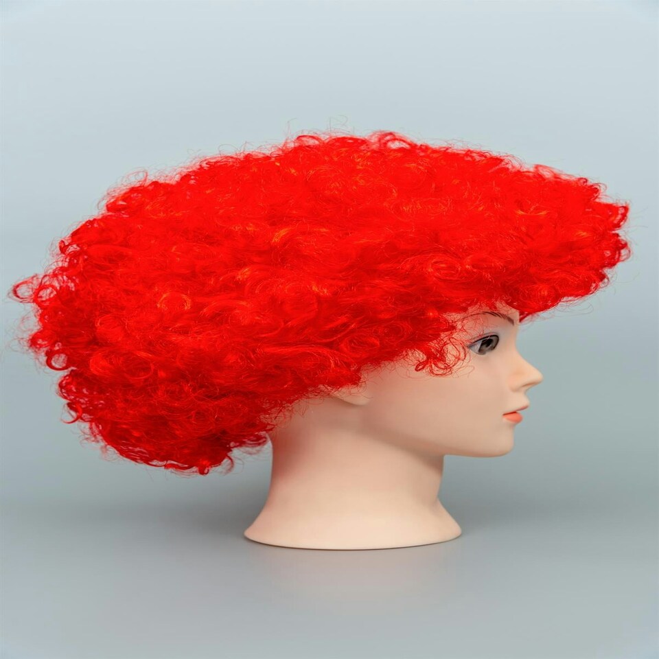 image 1 of Red Afro Wig Multi