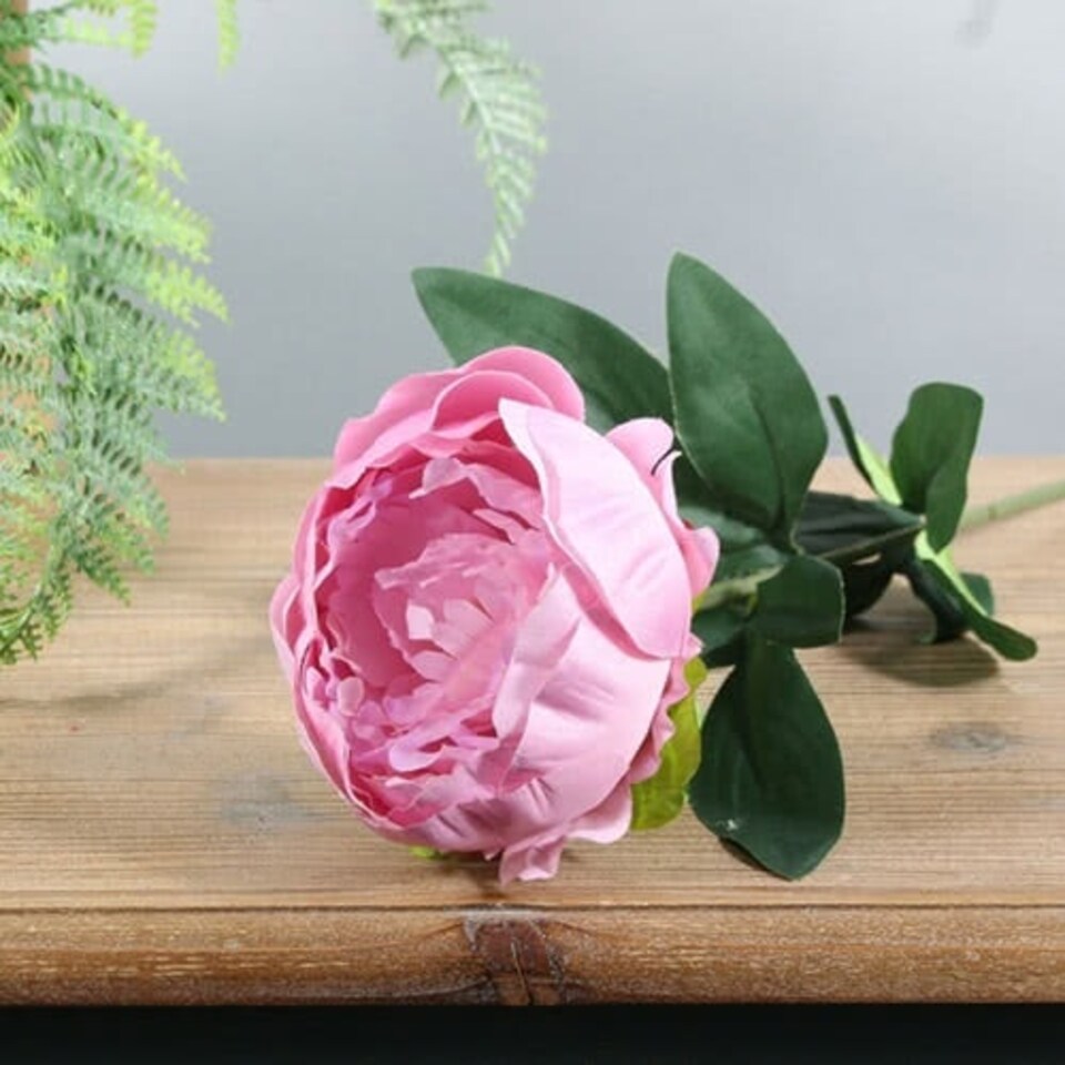 image 1 of Dusky Pink Arundel Garden Peony Artificial Silk Flower 56cm
