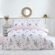 image 2 of Vintage Toile Floral Microfibre Reversible Duvet Cover Set with Pillowcase Multi | King