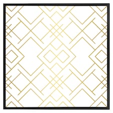 Golden geo pattern (Picture Frame) Black | S
