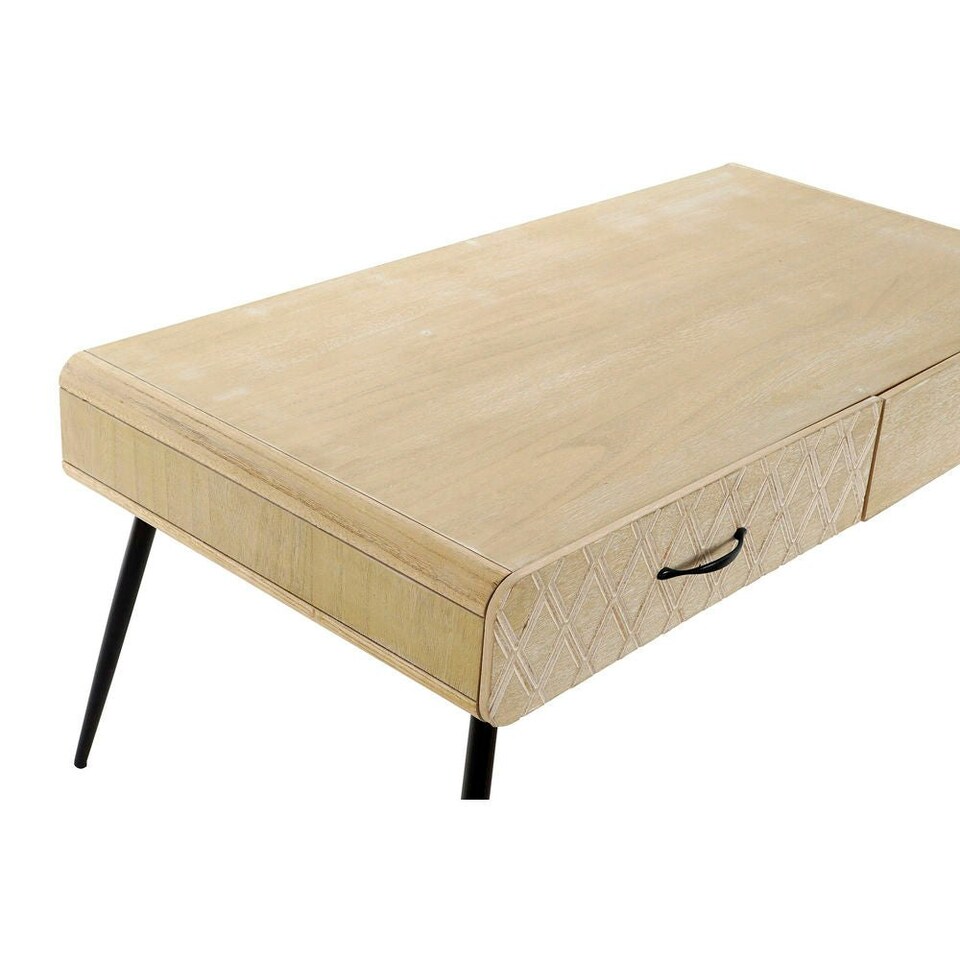 image 1 of Centre Table DKD Home Decor Black Multicolour Copper Natural Metal Paolownia wood MDF Wood 100 x 52 x 42,5 cm 100 x 52 x 72 cm N/A