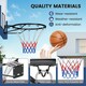 image 2 of COSTWAY Wall Mounted Basketball Rim Goal Replacement Black Black | Standard
