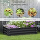 image 6 of Outsunny Raised Garden Bed Elevated Planter Box for Flowers Grey