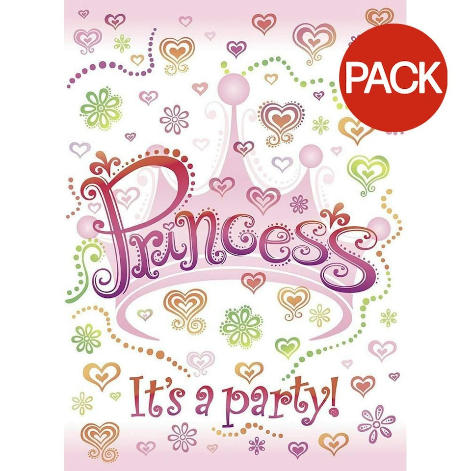 image 1 of Unique Party Princess Diva Invitations (Pack of 8) - White/Pink/Green - One Size