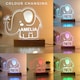 image 2 of Personalised Elephant Wooden Based LED Light