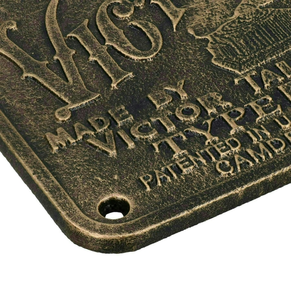 image 1 of HMV Old Victor Nipper Dog Sign Plaque Cast Iron Phonograph Gramophone Music