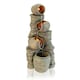 image 1 of Primrose Noble 4 Tier Oil Jar Water Feature & Fountain Cascade Brown 117cm