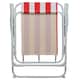 image 4 of Harbour Housewares Folding Metal Beach Chairs - Red Stripe - Pack of 2 | Red | Red