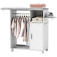 image 1 of HOMCOM Rolling Ironing Board Cabinet, Foldable Ironing Station with Storage