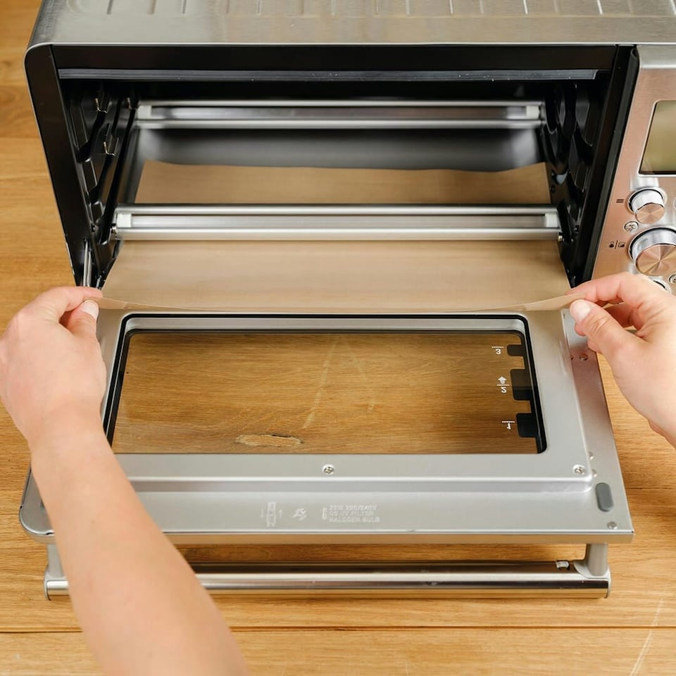 image 1 of NoStik Reusable Air Fryer Liner Rectangular Set Of 2