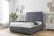 image 2 of Sloomy Lisbon Steel Plush Divan Bed With Mattress 2 Drawers Left Side With 26" Strutted Headboard & 12" Matching Footboard 2'6 Small Single | Grey | Steel | Small Single | 1