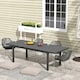 image 2 of Outsunny Extending Garden Table Outdoor for 6-8 People,Aluminium Frame