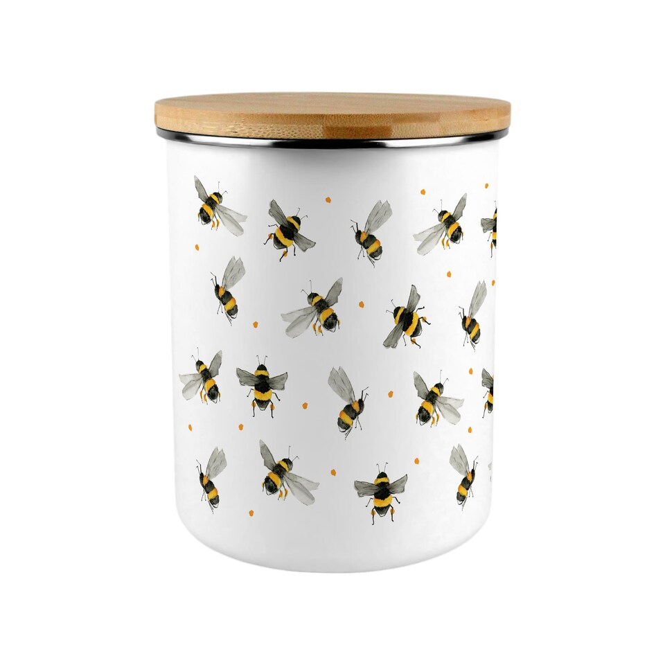 image 1 of Scattered Bees Dishwasher Tablets Storage Tin