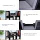 image 3 of HOMCOM Cube Bookshelf Organizer with Reading Seat, Six Cubes, Black