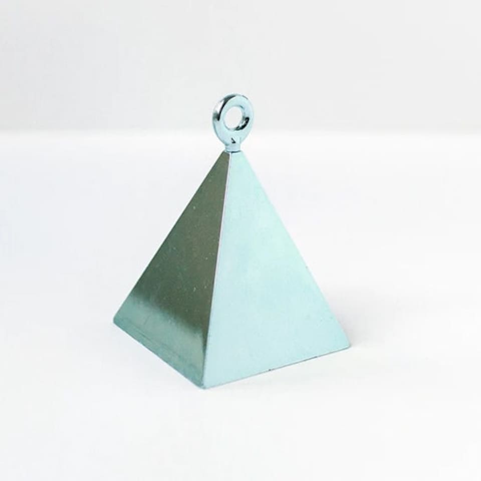 Light Blue Pearl Pyramid Balloon Weight 110g Blue